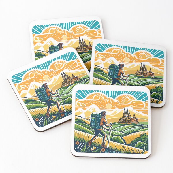 Item preview, El Camino ¡BUEN CAMINO! Camino de Santiago - Shirt, Hat, Button, Pin, Sticker, etc designed and sold by cloudhiker.