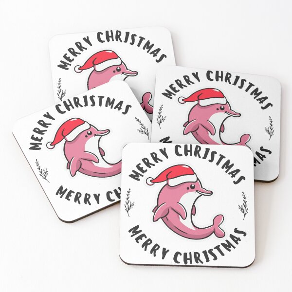 Item preview, river pink dolphin river xmas designed and sold by The  Knick Knack Nook.