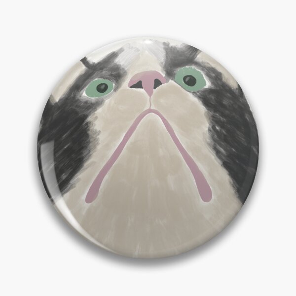 Item preview, Frowning Cat Artwork Sticker designed and sold by squidskank.