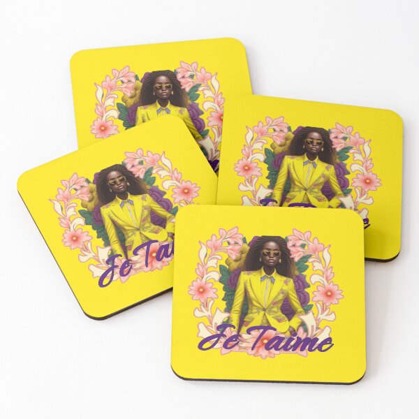 Item preview, Je taime bright yellow fashion floral  designed and sold by Roxburylane.