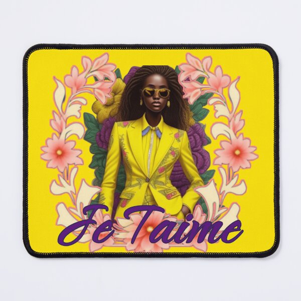 Item preview, Je taime bright yellow fashion floral designed and sold by Roxburylane.
