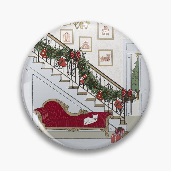 Item preview, Merry Christmas Vintage White Cat Illustration Greeting card style designed and sold by trefail.