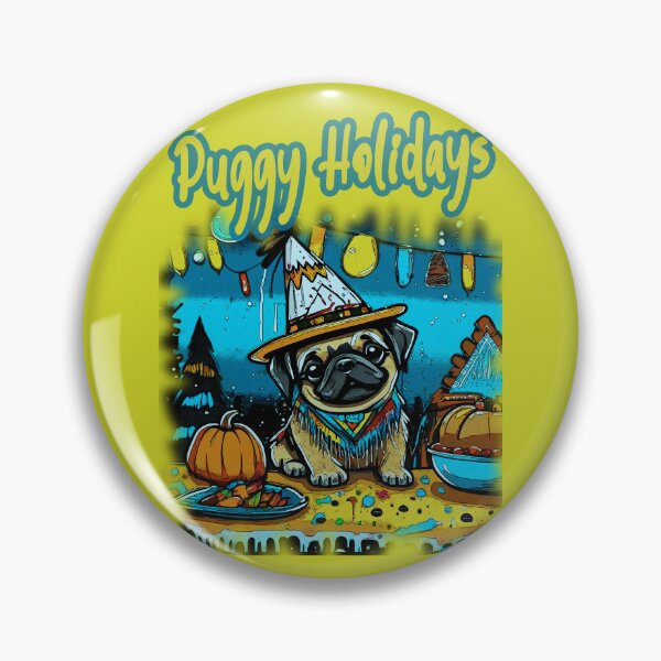 Artikelvorschau, Mops FROHE FEIERTAGE 41 PUGGY HOLIDAYS entworfen und verkauft von RedBluffTraders.