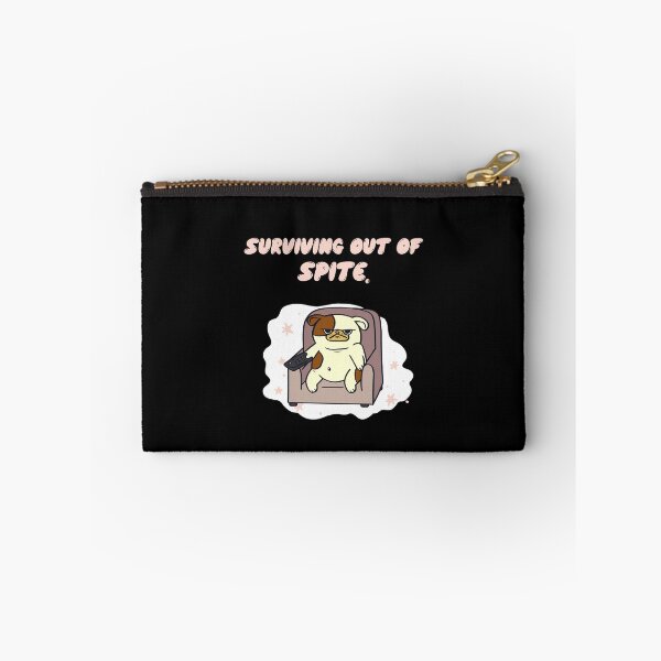 Item preview, Surviving out of spite dog watching tv on chair sarcastic humor witty quote designed and sold by ArtisanTeeShop.