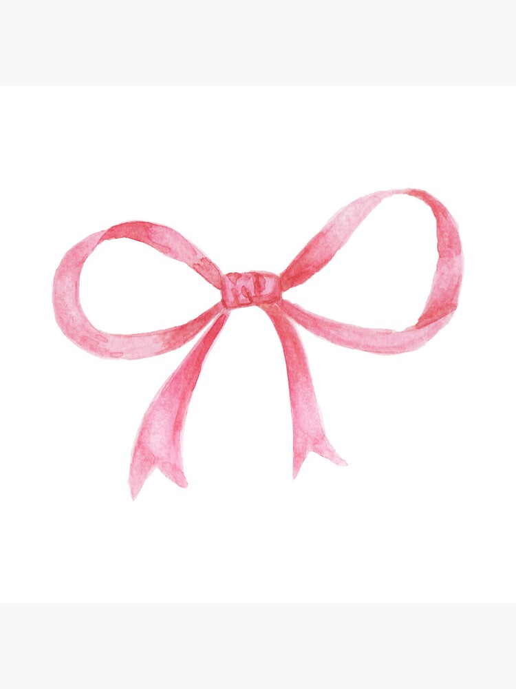 Shell Pink Bow Ribbon Cards, Set of 5