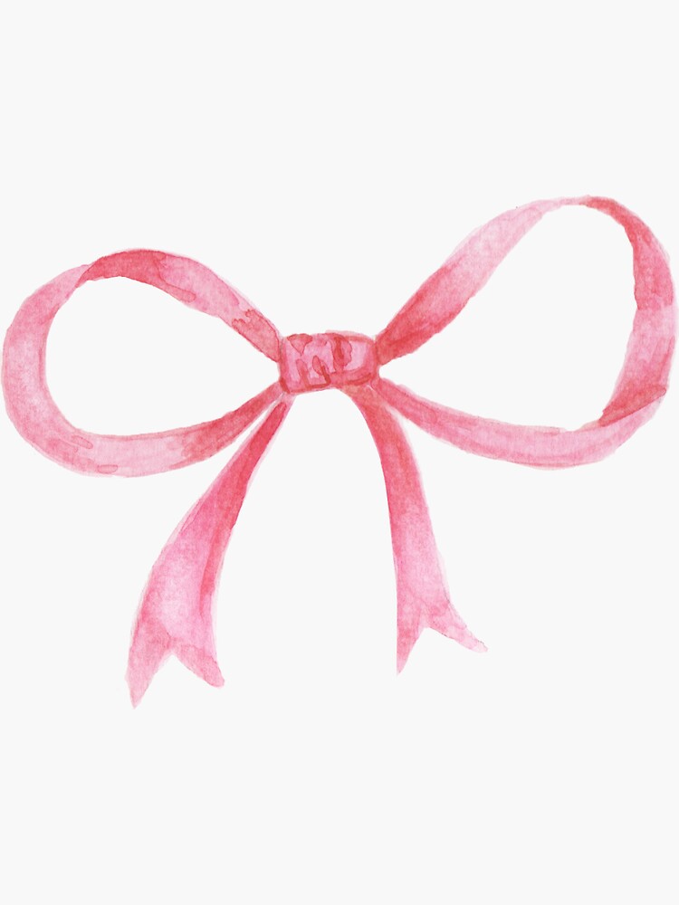 Pink Coquette ribbon bow aesthetic watercolor 36134145 PNG