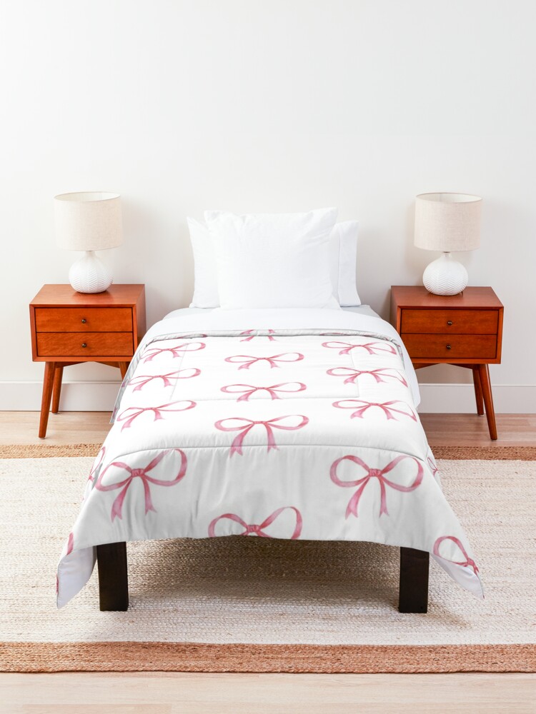 Discover Coquette Pink Bow Quilt