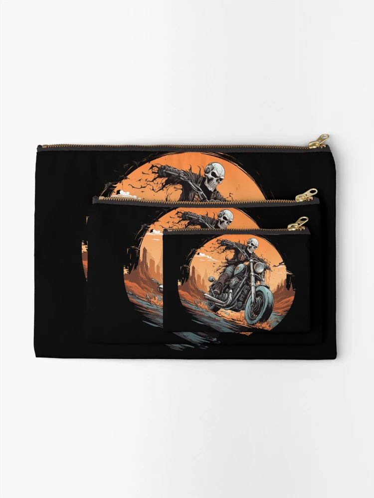 Thumbnail 2 of 4, Zipper Pouch, Skeleton Rider designed and sold by Rusty-Angel.