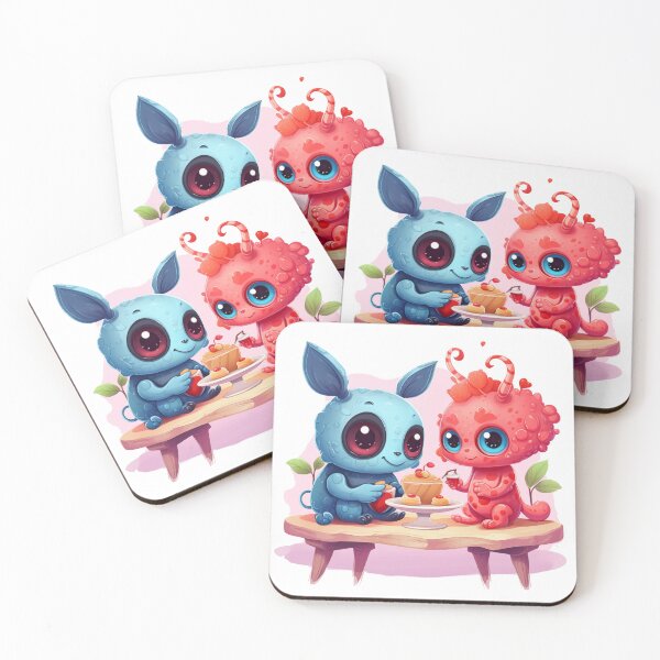 Item preview, cute monsters eating desserts designed and sold by supersanko.