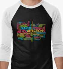 AB/DL words cloud Men's Baseball ¾ T-Shirt