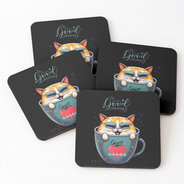 Item preview, Funny cat in a cup of coffee designed and sold by ArtFeverShop.