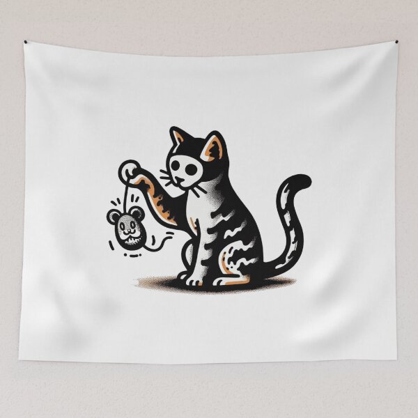 Item preview, Cat Skull Cat Cult Feline Kitty Life and Death designed and sold by sharon1210.