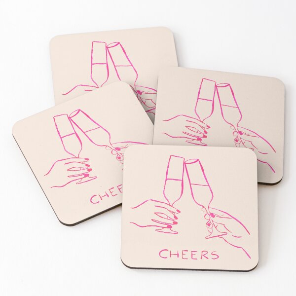 Item preview, Illustration of hands holding glasses. Celebratory toast designed and sold by AlarconStudio.