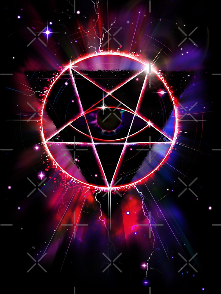 Space Demon 2049 - Evil Synthwave Sigil by forge22