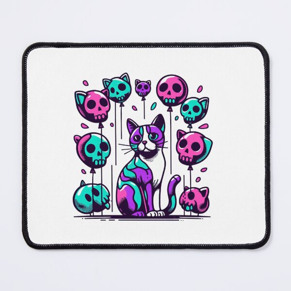 Item preview, Cat Skull Nine Lives Colorful Cat Balloon designed and sold by sharon1210.