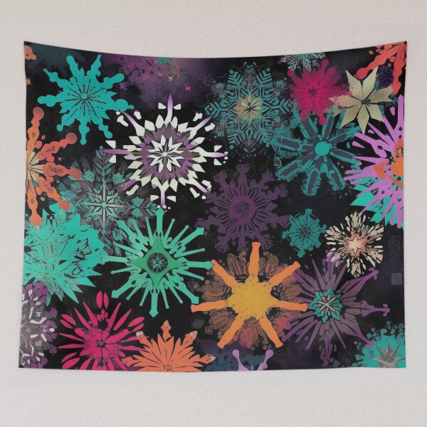 Item preview, CHRISTMAS  |  Psychedelic Snowflakes designed and sold by RedHandedOD.