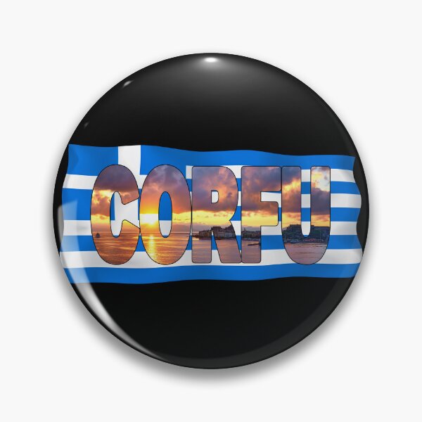 Item preview, CORFU - Greece Sunrise with Flag designed and sold by Adam Gormley.