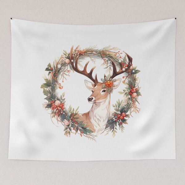 Item preview, Watercolor reindeer designed and sold by MendaciousMina.