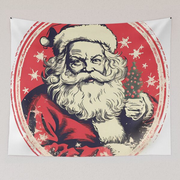 Item preview, Retro Vintage Santa Claus Oval designed and sold by Rickie Pauley.