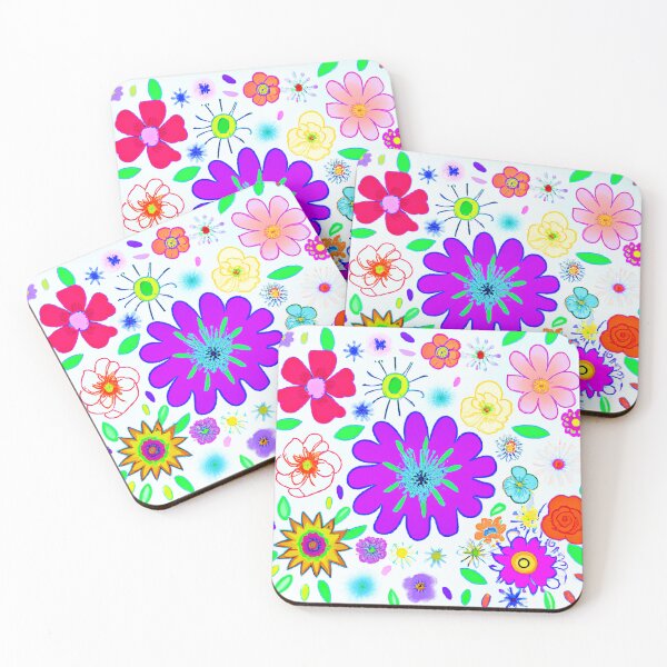 Item preview, Colorful Flowers Pattern designed and sold by Health And Fitness Posts e-Store.