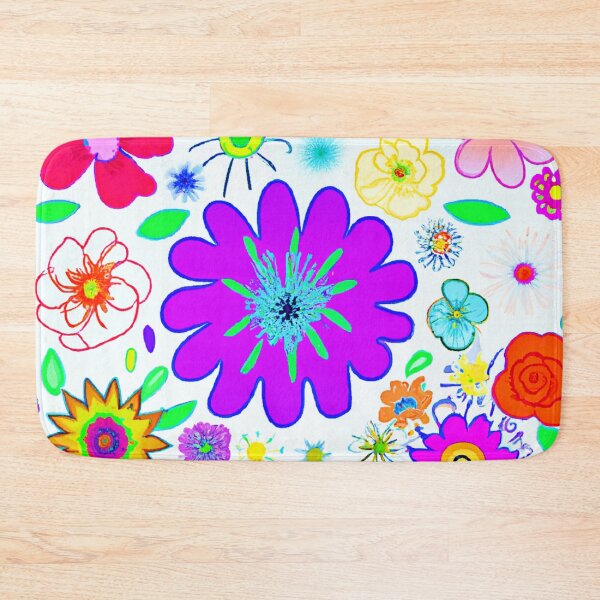 Item preview, Colorful Flowers Pattern designed and sold by Health And Fitness Posts e-Store.
