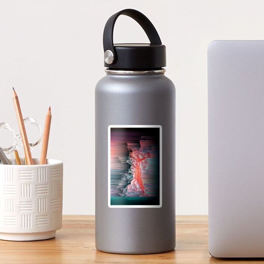Glitched Out - Abstract Pixel Art Sticker