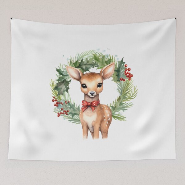 Artikelvorschau, Watercolor reindeer entworfen und verkauft von MendaciousMina.