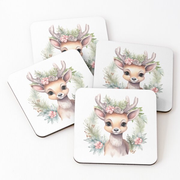 Artikelvorschau, Watercolor reindeer entworfen und verkauft von MendaciousMina.