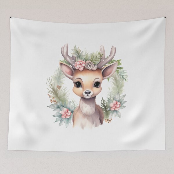 Item preview, Watercolor reindeer designed and sold by MendaciousMina.