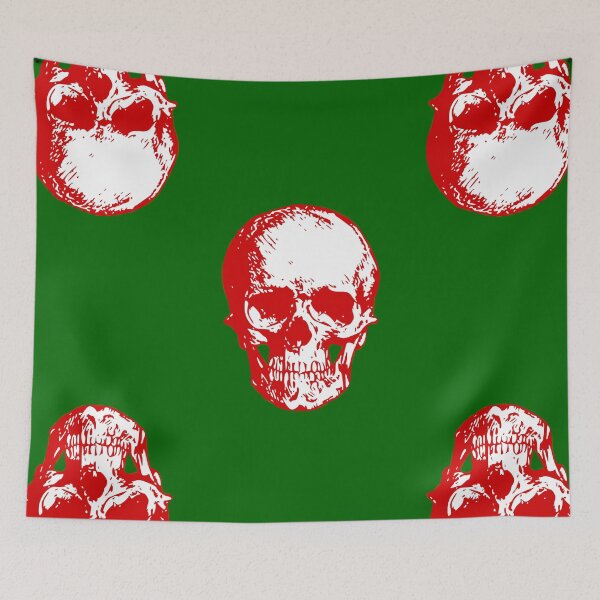 Item preview, gothmas ugly christmas skull goth skeleton green designed and sold by Gossip Rag.