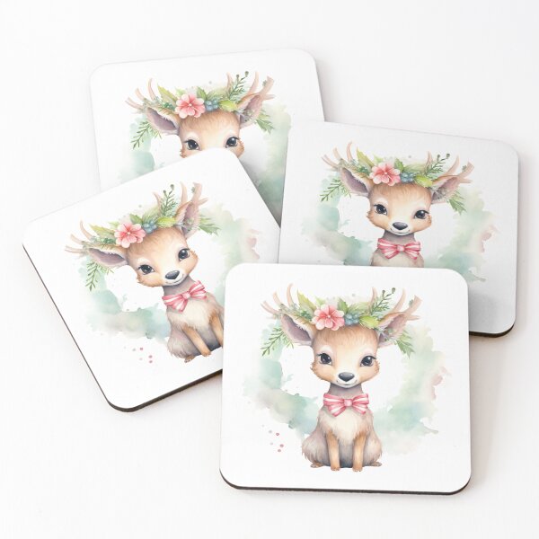 Artikelvorschau, Watercolor reindeer entworfen und verkauft von MendaciousMina.