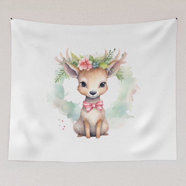 Artikelvorschau, Watercolor reindeer entworfen und verkauft von MendaciousMina.