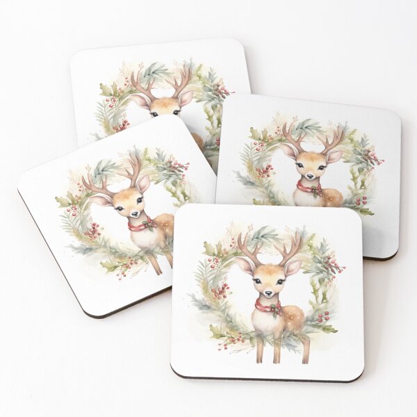 Artikelvorschau, Watercolor reindeer entworfen und verkauft von MendaciousMina.