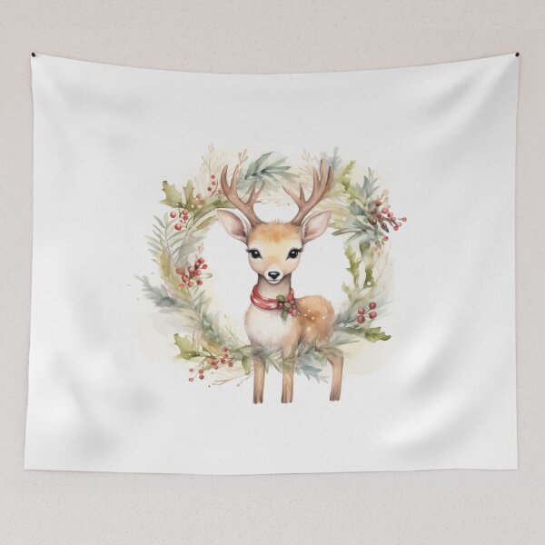 Artikelvorschau, Watercolor reindeer entworfen und verkauft von MendaciousMina.