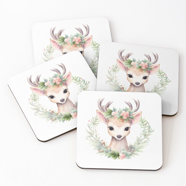 Artikelvorschau, Watercolor reindeer entworfen und verkauft von MendaciousMina.