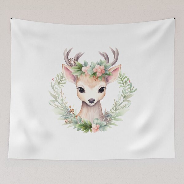 Item preview, Watercolor reindeer designed and sold by MendaciousMina.