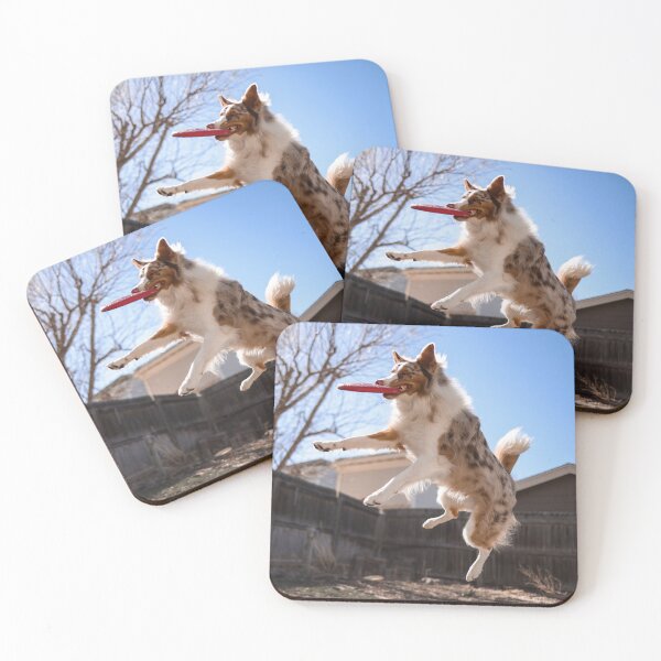 Item preview, Dog jumping to catch frisbee designed and sold by kenedyraemedia.