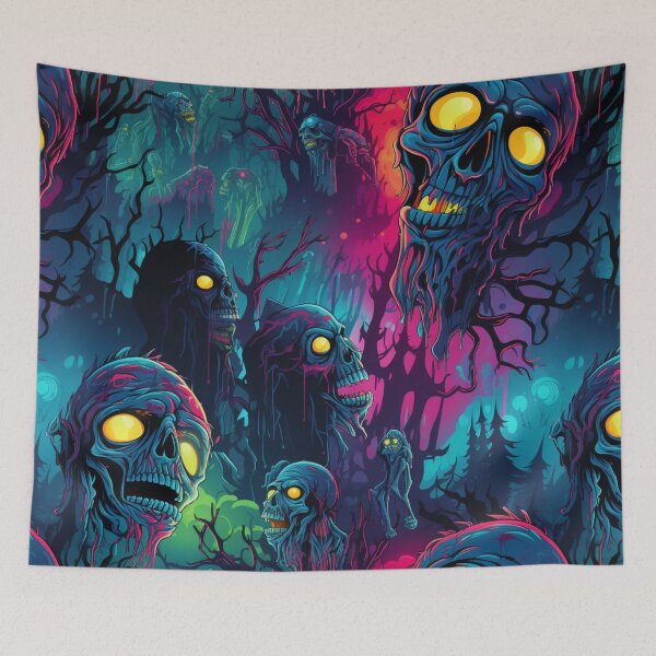 Item preview, Neon Nightmare: Blue Moon Zombies designed and sold by Digitalodyssey.