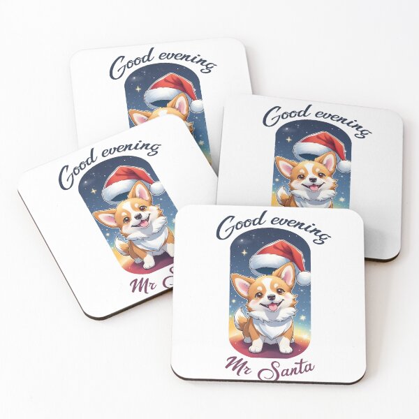 Item preview, "Good evening Mr Santa" Corgi designed and sold by Music-matter.