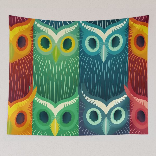 Item preview, Owls in Rows designed and sold by EnchantArtCo.