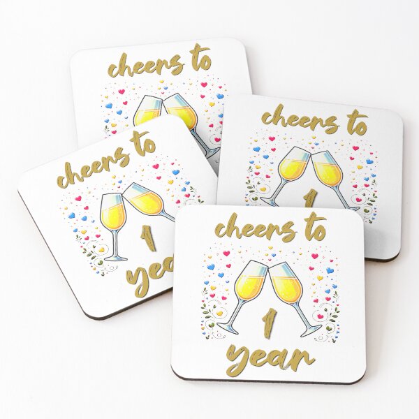 Item preview, Cheers to 1 year Anniversary Celebrating designed and sold by 4TeeToo.