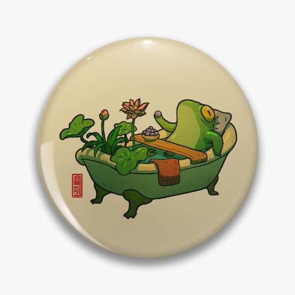 Item preview, bathtime frog designed and sold by DingHuArt.