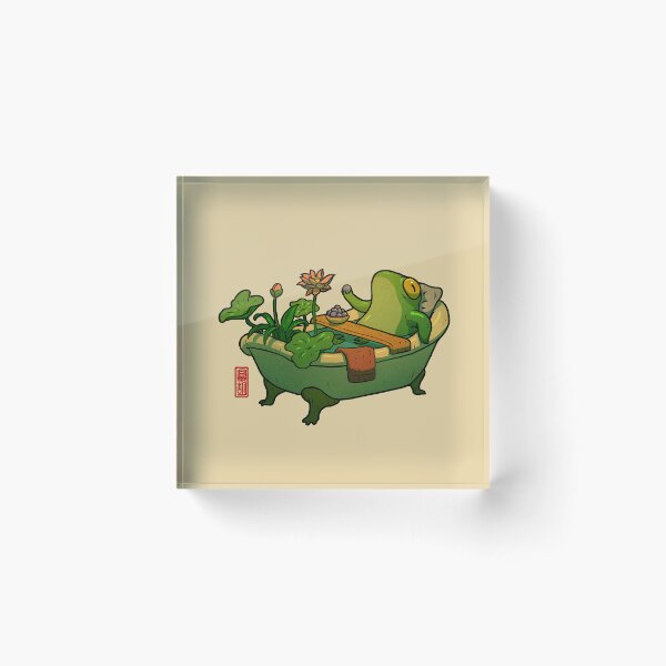 Item preview, bathtime frog designed and sold by DingHuArt.