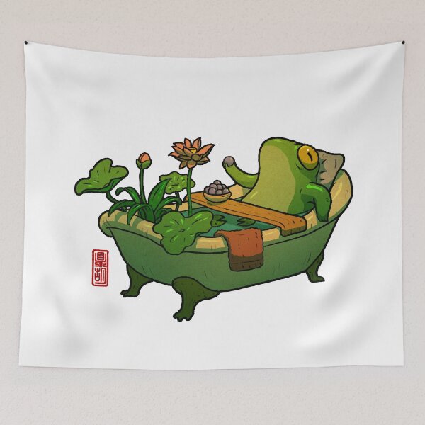 Item preview, bathtime frog designed and sold by DingHuArt.