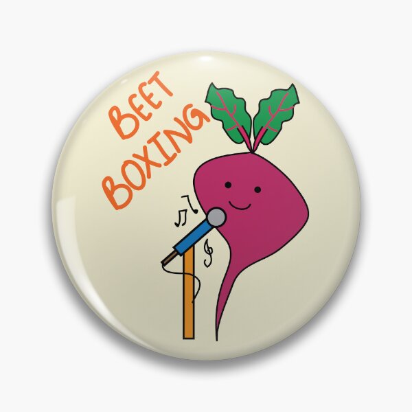 Item preview, Beatboxing cute pun with beet designed and sold by fluffyfamcraft.