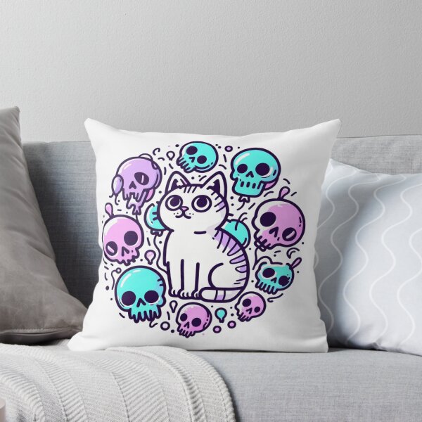 Item preview, Cat Skull Nine Lives Colorful Cat Balloon designed and sold by sharon1210.