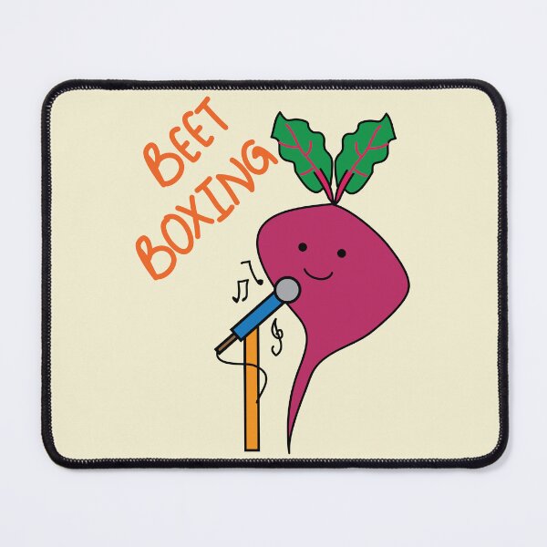 Item preview, Beatboxing cute pun with beet designed and sold by fluffyfamcraft.