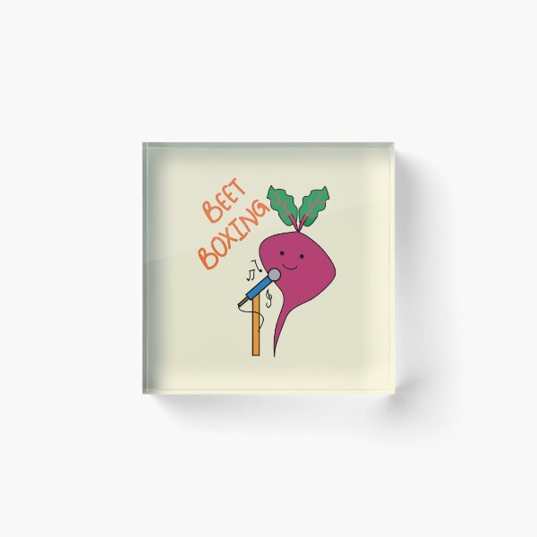 Item preview, Beatboxing cute pun with beet designed and sold by fluffyfamcraft.
