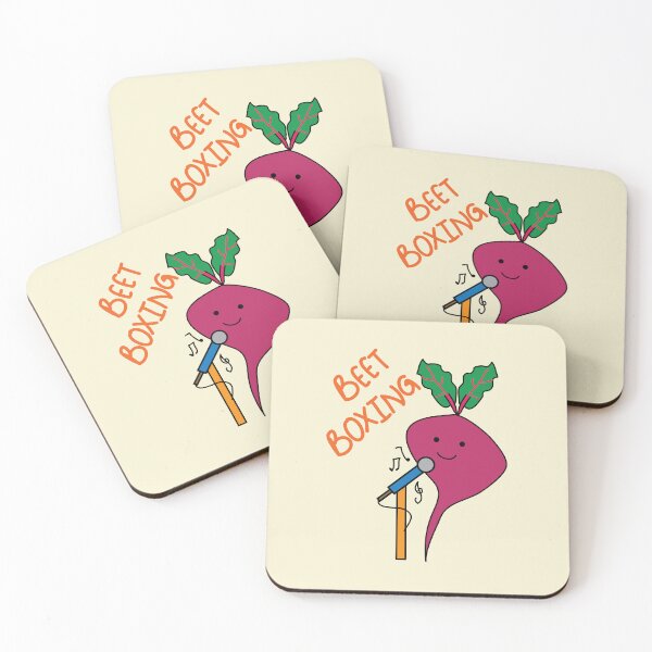 Item preview, Beatboxing cute pun with beet designed and sold by fluffyfamcraft.