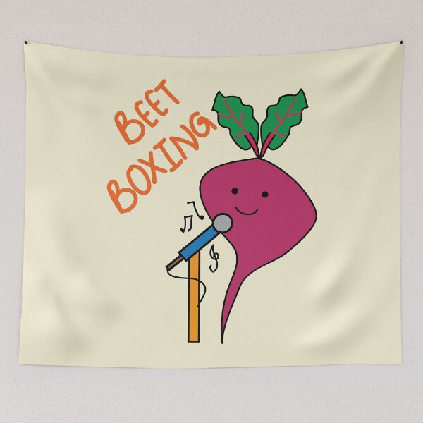 Item preview, Beatboxing cute pun with beet designed and sold by fluffyfamcraft.